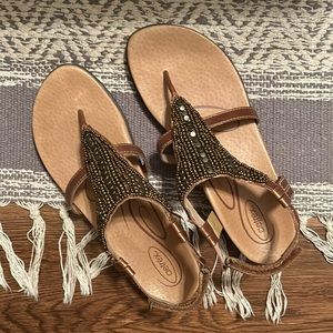 Aetrex Shelia Beaded Sandals Size 40